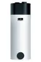 Vaillant Pufferspeicher in zylindrischer Form mit einem schwarzen Oberteil und einem digitalen Display auf der Vorderseite. Bietet eine Lösung zur Wärme- und Warmwasserversorgung.